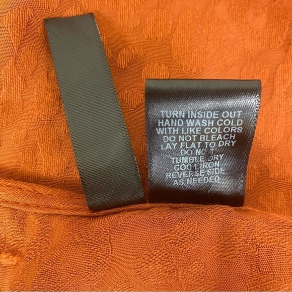 LunaChix Jacquard Leopard Print Long Sleeve Rust Dress Size L - Picture 9 of 10